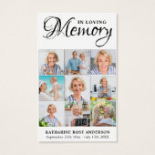 Memorial 9 Foto Collage Beerdigungskarten (Vorderseite)