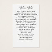 Memorial 9 Foto Collage Beerdigungskarten (Rückseite)