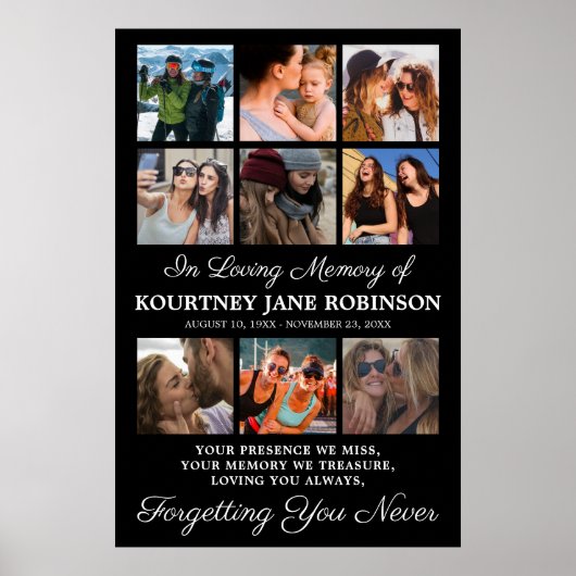 Memorial 9 FotoCollage Poster (Vorne)