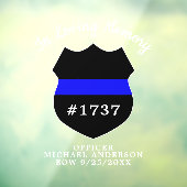 Memorial Abzeichen für Polizeibeamte im Gedächtnis Fensteraufkleber (Blatt 3)