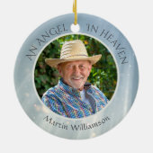 Memorial ANGEL IN HEAVEN Foto Keepake Keramik Ornament (Hinten)