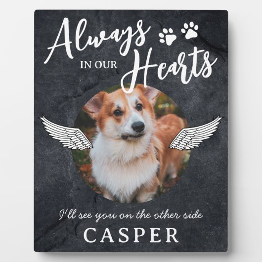 Memorial Angel Wings Foto Plaque Fotoplatte (Vorderseite)