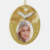 Memorial Angel Wings Keepake Foto Keramik Ornament (Rechts)