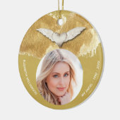 Memorial Angel Wings Keepake Foto Keramik Ornament (Links)