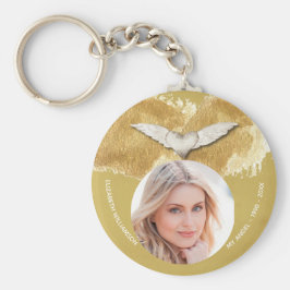 Memorial Angel Wings Keepake Foto Schlüsselanhänger