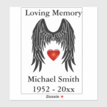 Memorial Angel Wings Vinyl Car Decal Fenster