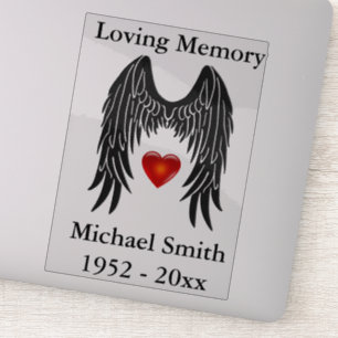 Memorial Angel Wings Vinyl Car Decal Fenster Aufkleber