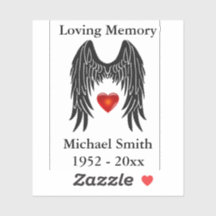 Memorial Angel Wings Vinyl Car Decal Fenster