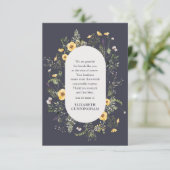 Memorial Aquarellfolien und Botanicals Dankeskarte (Stehend Vorderseite)