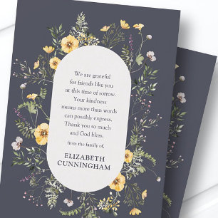 Memorial Aquarellfolien und Botanicals Dankeskarte