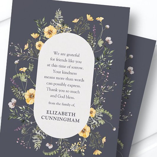 Memorial Aquarellfolien und Botanicals Dankeskarte