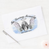 Memorial-Aufkleber - Foto hinzufügen Ovaler Aufkleber (Umschlag)