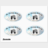 Memorial-Aufkleber - Foto hinzufügen Ovaler Aufkleber (Blatt)