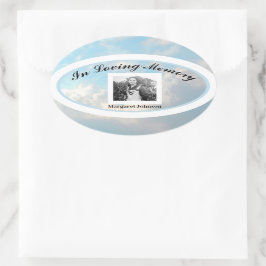 Memorial-Aufkleber - Foto hinzufügen Ovaler Aufkleber