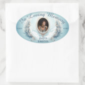 Memorial-Aufkleber - Foto hinzufügen Ovaler Aufkleber (Tasche)