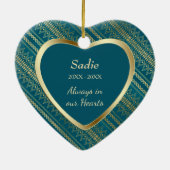 Memorial Azteken Herzknecht-Keepake Keramik Ornament (Hinten)