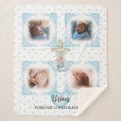 Memorial Baby Boy Foto Blanket Geschenk Sherpadecke (Vorderseite)