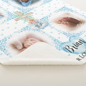 Memorial Baby Boy Foto Blanket Geschenk Sherpadecke (3/4)