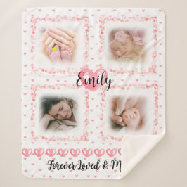 Memorial Baby Loss Foto Blanket Geschenk Sherpadecke