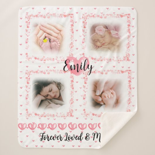 Memorial Baby Loss Foto Blanket Geschenk Sherpadecke (Vorderseite)