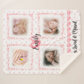 Memorial Baby Loss Foto Blanket Geschenk Sherpadecke (Vorderseite (Horizontal))