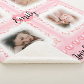 Memorial Baby Pink Foto Blanket Geschenk Sherpadecke (3/4)