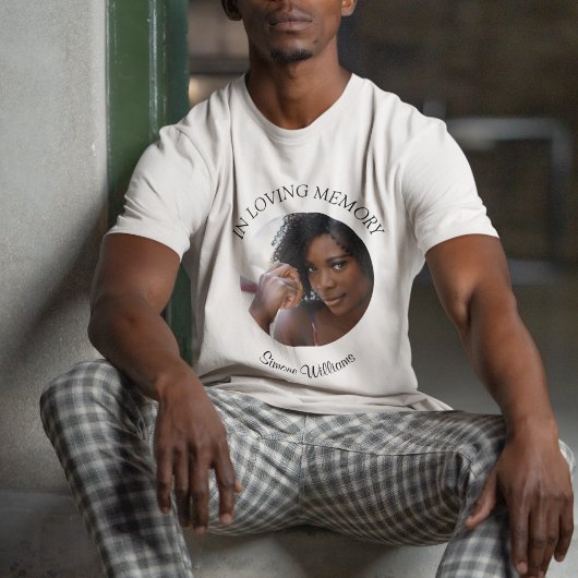 Memorial Beerdigung Foto Name T - Shirt