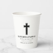 Memorial Beerdigung Griechisch Orthodox Kolyva Κλλ Pappbecher (Rückseite)