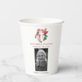 Memorial Beerdigung Griechisch Orthodox Kolyva Κλλ Pappbecher (Rückseite)