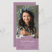 Memorial Beerdigung Monogram Birds Classic Foto Dankeskarte (Vorne/Hinten)