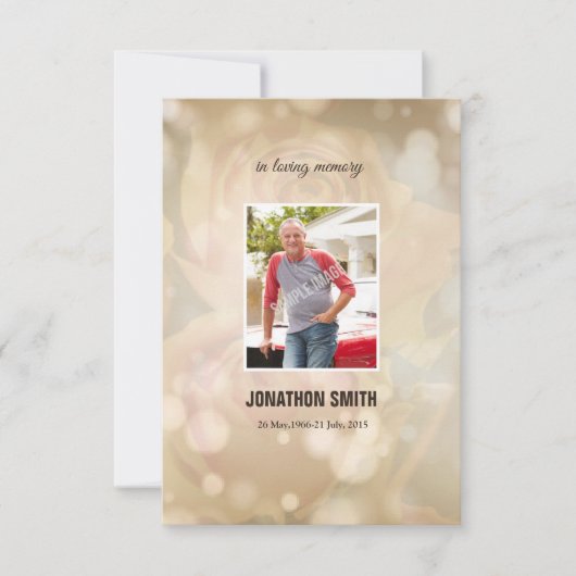 Memorial Beerdigungsvorlage Einladung (Vorderseite)