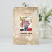 Memorial Beerdigungsvorlage Einladung (Stehend Vorderseite)