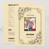 Memorial Beerdigungsvorlage Einladung (Vorne/Hinten)