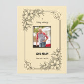 Memorial Beerdigungsvorlage Einladung (Stehend Vorderseite)