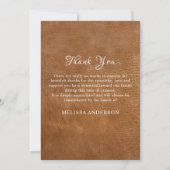 Memorial Beileid 8 Foto Collage Leder Beerdigung Dankeskarte (Rückseite)