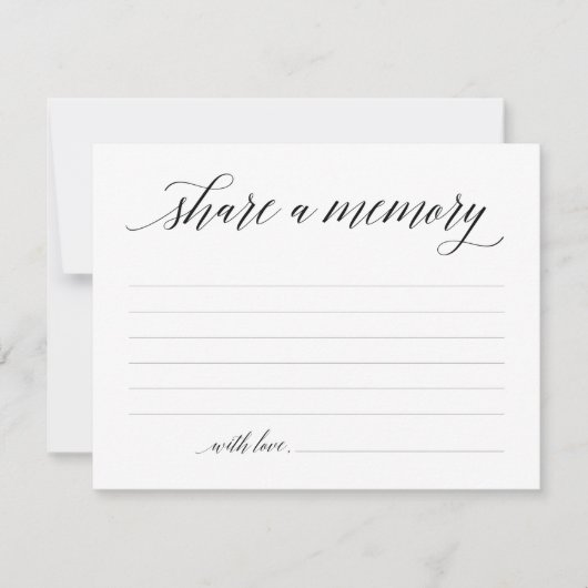 Memorial-Beileid freigeben Einladung (Vorderseite)