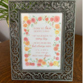 Memorial Beileid Gedicht mit Rose Framework