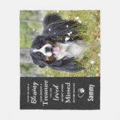 Memorial-Beileid Keepake Dog-Foto Fleecedecke (Vorderseite)