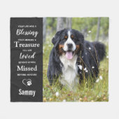 Memorial-Beileid Keepake Dog-Foto Fleecedecke (Vorderseite (Horizontal))