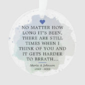 Memorial Beileid Keepake Sprichwort Foto Acryl Ornament (Vorderseite)