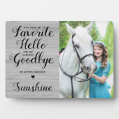 Memorial Beileid Personalisiertes Pferd Foto Fotoplatte (Vorderseite)