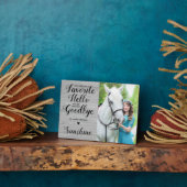 Memorial Beileid Personalisiertes Pferd Foto Fotoplatte (Seite)