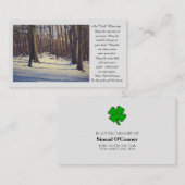 Memorial Beileid Picture Praetkarte Visitenkarte (Vorne/Hinten)