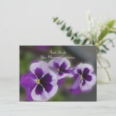 Memorial Beitrag Lila Blume Dankeschön Karte (Stehend Vorderseite)