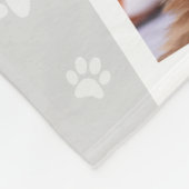 Memorial Benutzerdefinierte FotoCollage mit Paw Pr Fleecedecke (Ecke)