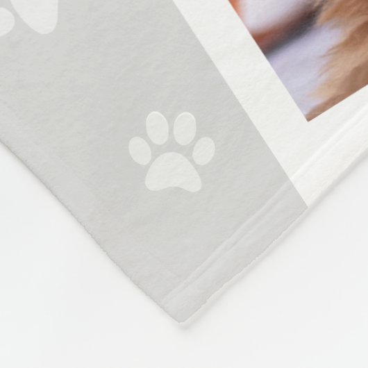 Memorial Benutzerdefinierte FotoCollage mit Paw Pr Fleecedecke (Ecke)