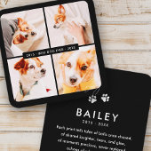 Memorial Bester Hund je Moderne Fotosammlung Quadratische Visitenkarte