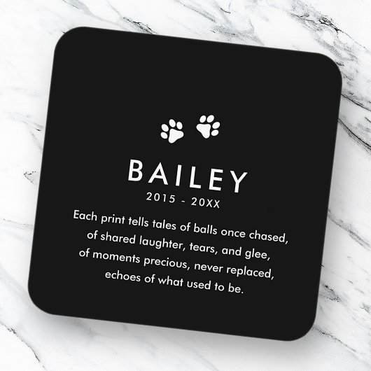 Memorial Bester Hund je Moderne Fotosammlung Quadratische Visitenkarte