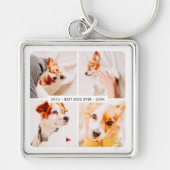 Memorial Bester Hund je Moderne Fotosammlung Schlüsselanhänger (Vorne)