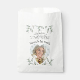 Memorial Bird Seed Heart Foto Beerdigung Beileid Geschenktütchen